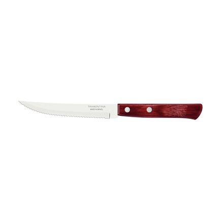 Faca para Churrasco Tramontina com Lâmina em Aço Inox e Cabo em Madeira Tratada Polywood Vermelho 5