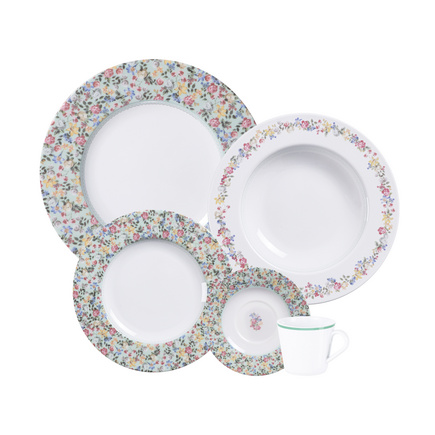 Aparelho de Jantar Tramontina Dalina em Porcelana Decorada 20 Peças
